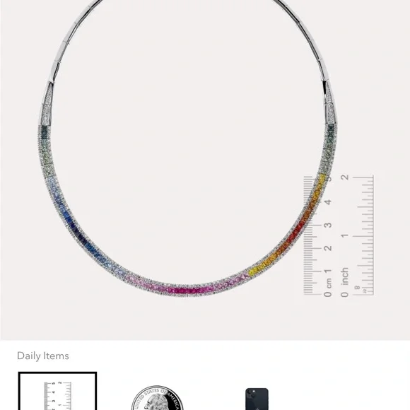 EFFY watercolors sapphire necklace in box - Picture 7 of 8